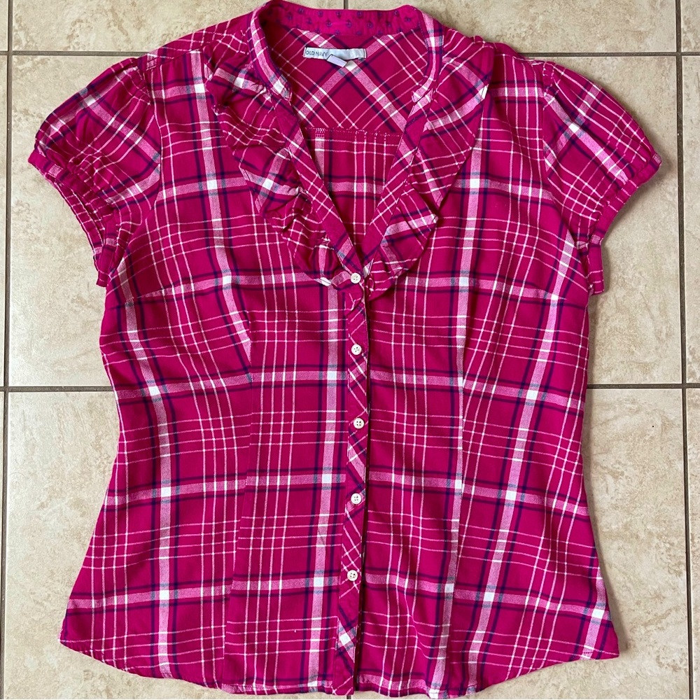 Old Navy Plaid Button Down Shirt